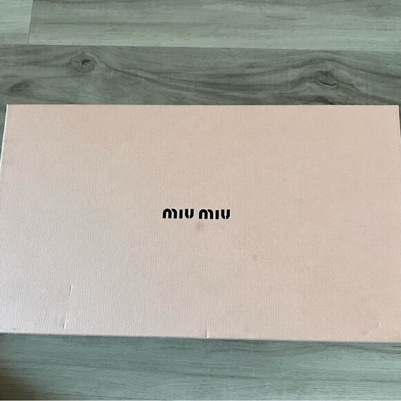 NIB vintage Miu Miu black patent flats with silvertone buckle hardware sz 11 - Picture 6 of 11